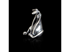 Серебряная статуэтка «Собачка мечтает» 